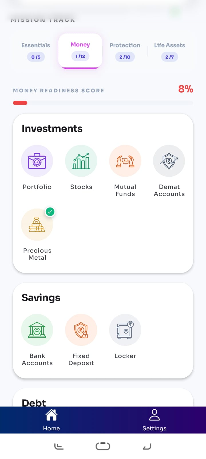 Money mission — investments, savings and bank accounts